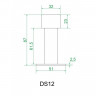 Ограничитель дверной DS12 BL INOX черный