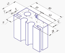 Коробка Kapelli Classic RAL 5024 40х80х2100 комплект 2,5 шт.