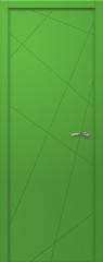 Дверь пластиковая Капель (Kapelli Classic) с фрезерованной филенкой Ф7А зеленый RAL 6018